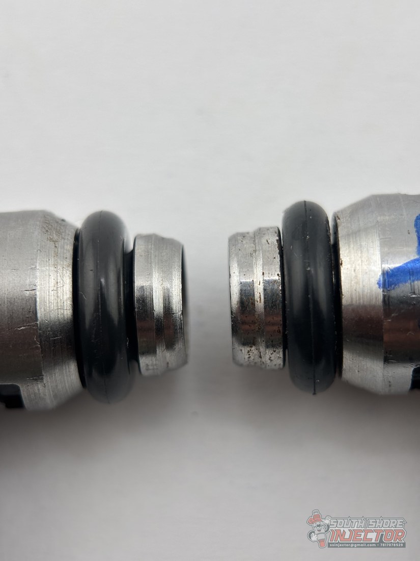 IWP069 body and o-ring lands side by side, genuine versus counterfeit finish