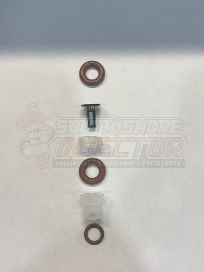 Honda Keihin 16450-RBB-003 fuel injector service kit — 6-piece rebuild kit